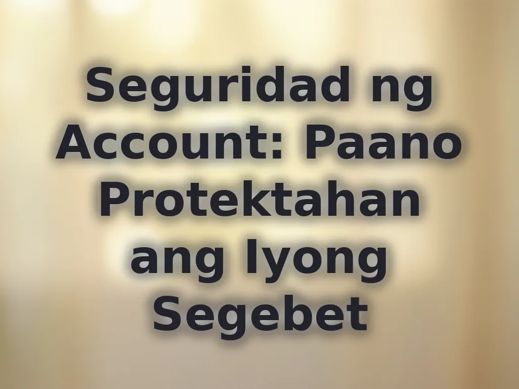 Account security tips
